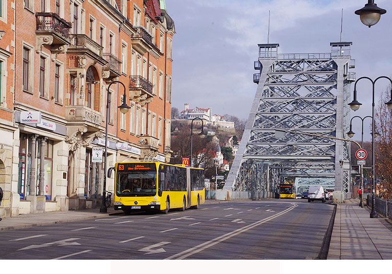 Dresden Bus - Blaues Wunder - Schillerplatz - Körnerplatz