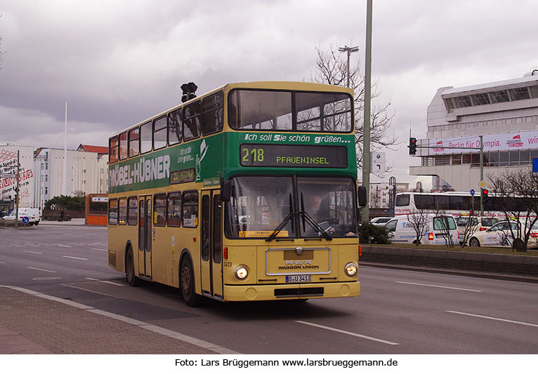 BVG Museumsbuslinie 218 - Berlin ZOB - Pfaueninsel - Doppeldeckerbus Berlin