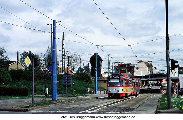Die Straßenbahn in Halle am Hauptbahnhof