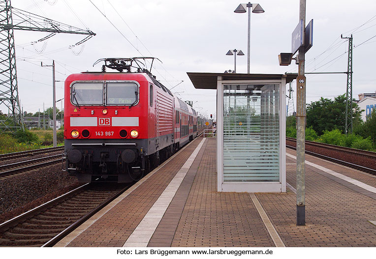 Der Bahnhof Dresden-Zschachwitz der S-Bahn in Dresden