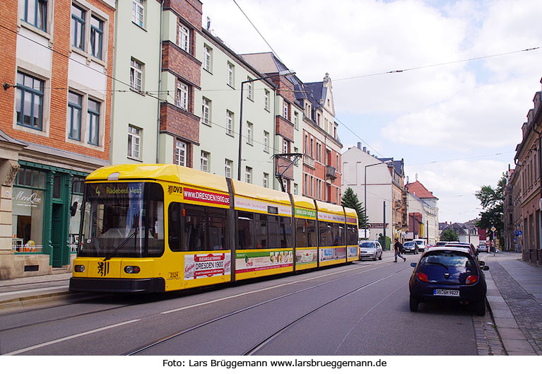 Die Haltestelle Alttrachau der Straßenbahn in Dresden