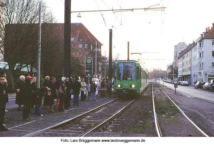 Die Stadtbahnhaltestelle Goetheplatz in Hannover