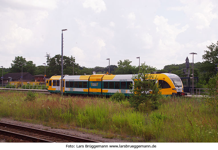 ODEG Gtw 2/6 Triebwagen im Bahnhof Rathenow