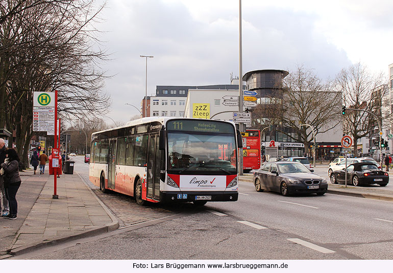 Hamburg Buslinie 111 - Haltestelle Reeperbahn