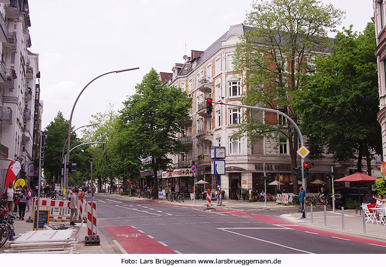 Hamburg Mühlenkamp Ecke Gertigstraße im Rahmen der Busbeschleunigung