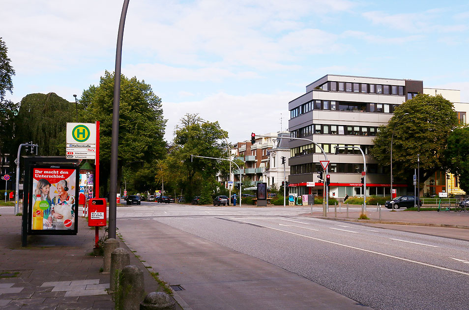 Die Bushaltestelle U-Bahn Hallerstraße