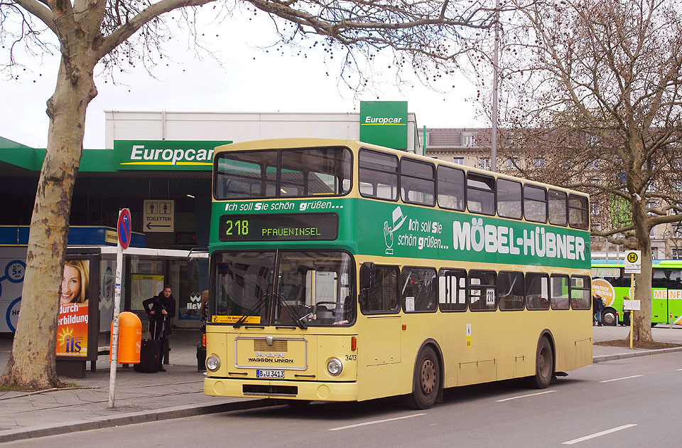 BVG Museumsbuslinie 218 - Berlin ZOB - Pfaueninsel - Doppeldeckerbus Berlin