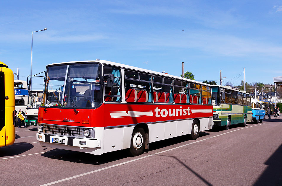 Ein Ikarus 255.70E auf dem Betriebshof Trachenberge in Dresden