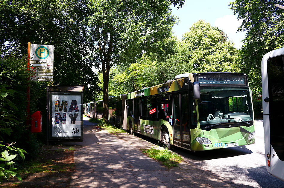 Die Haltestelle Böcklingstraße in Hamburg-Othmarschen