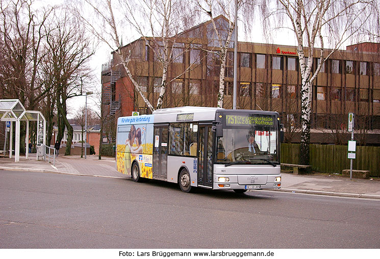 Ein Segebergbus auf dem ZOB in Bad Segeberg