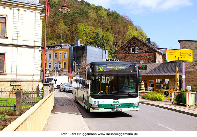 Ein OVPS Bus in Bad Schandau von MAN
