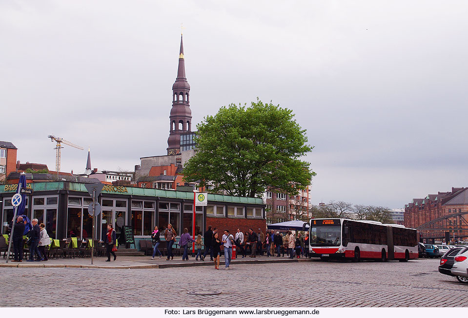 Die Haltestelle Auf dem Sande (Speicherstadt) in Hamburg