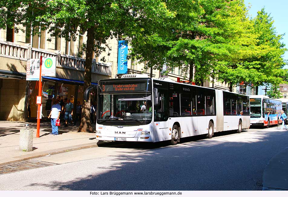 Ein MAN Gelenkbus bei der VHH - nun auch als Schnellbus von Lauenburg nach Hamburg