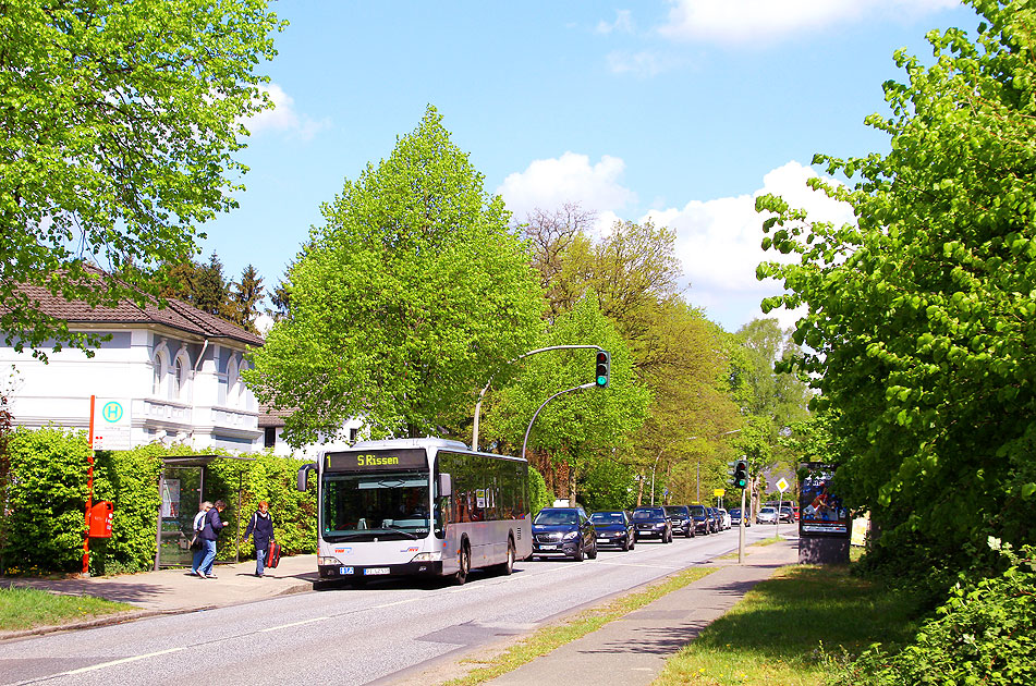 Die Haltestelle Holtbarg in Hamburg