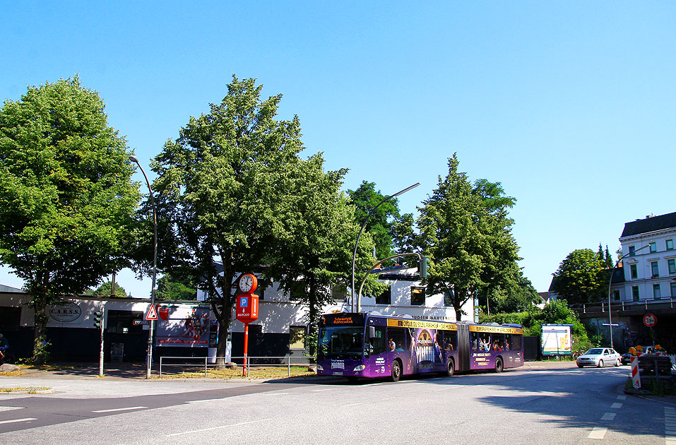 Die Bushaltestelle Schützenstraße (Süd) in Hamburg