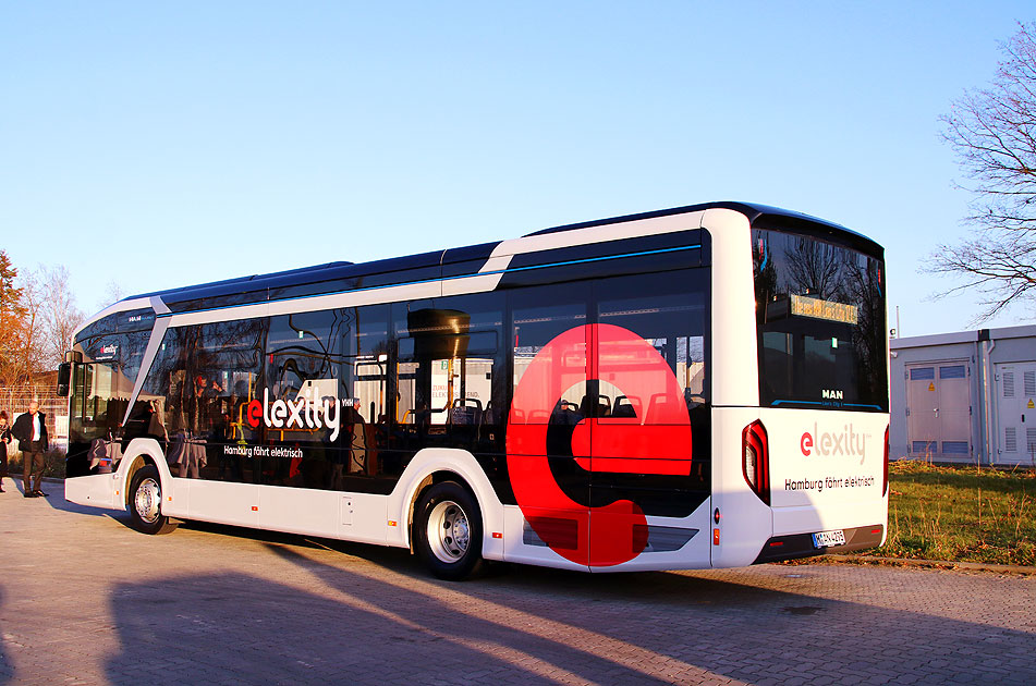 Ein MAN Lions City 12 E bei der VHH auf dem Betriebshof Hamburg-Bergedorf