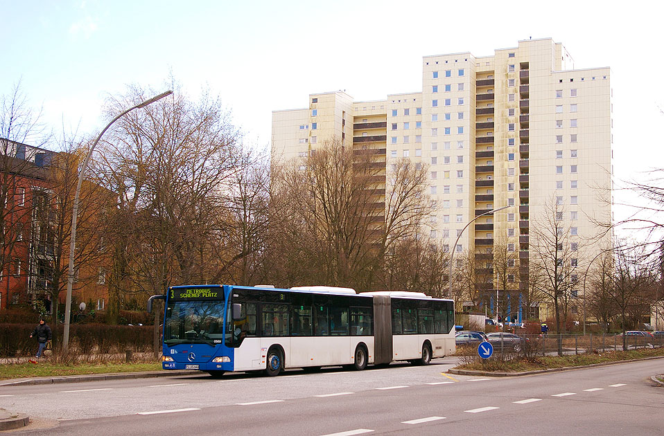 Ein PVG Bus an der Haltestelle Böttcherkamp