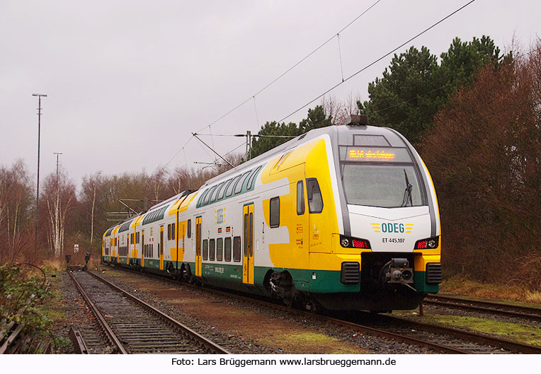 ODEG Kiss Triebwagen im Einsatz bei der Nordbahn in Elmshorn