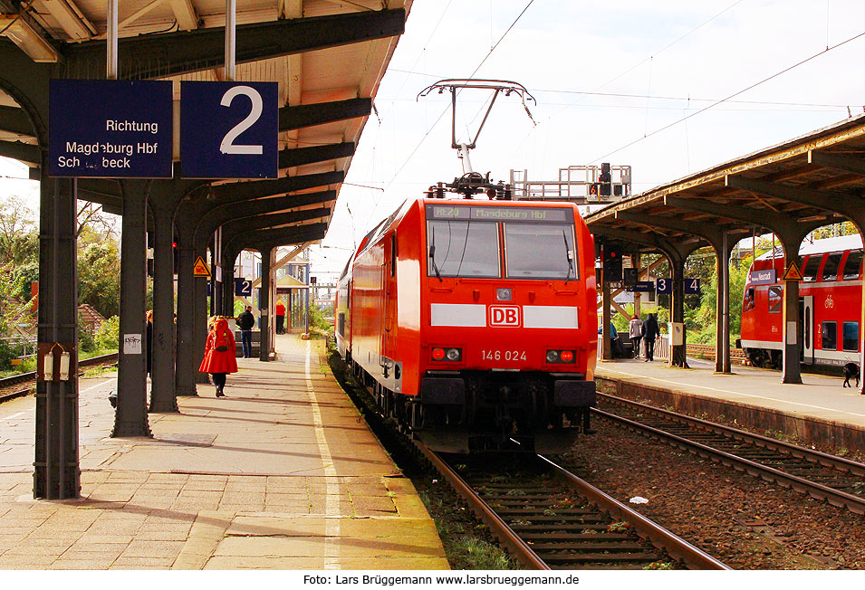 Bahnhof Magdeburg-Neustadt DB Baureihe 146