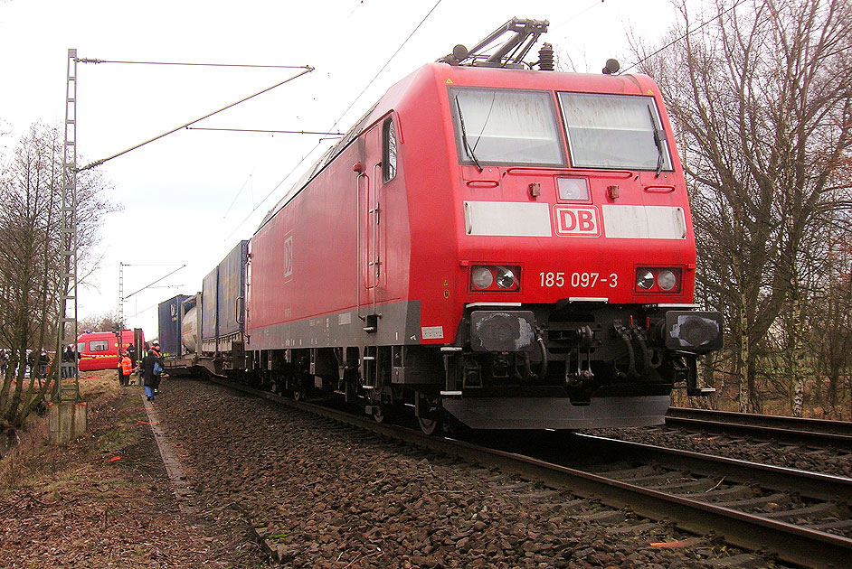 Zugunglück zwischen Tornesch und Elmshorn mit der 185 097-3