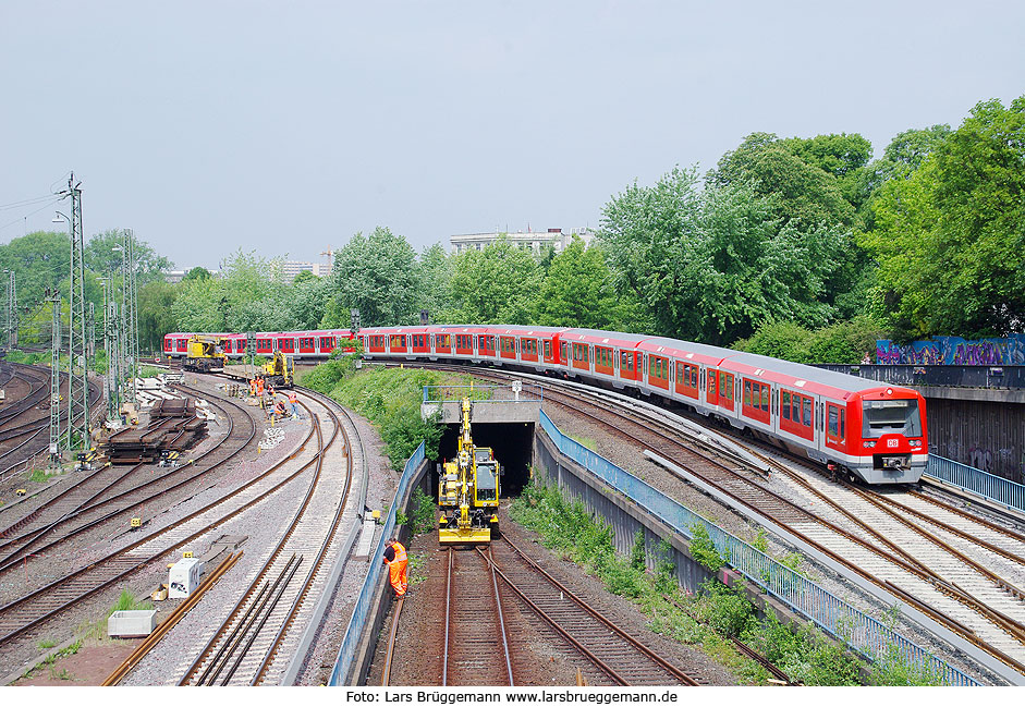 Ein Langzug der S-Bahn Hamburg am Hbf