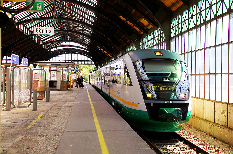 Trilex Desiro-Triebwagen im Bahnhof Görlitz