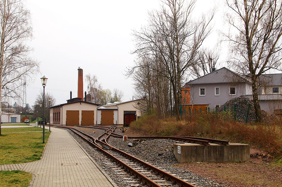 Der Bahnhof Wilsdruff mit dem Lokschuppen