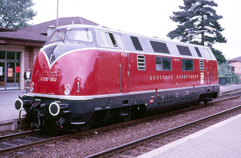 Die V 200 002 in Hersbruck rechts der Pegnitz