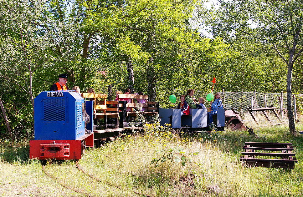 Die Feldbahn der Eisenbahnfreunde Uetersen am Betriebswerk vom Ostbahnhof