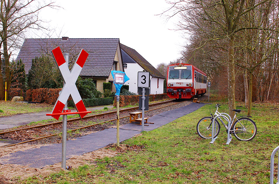 Der Bahnhof Uetersen Bierbahnhof mit dem NEG T4