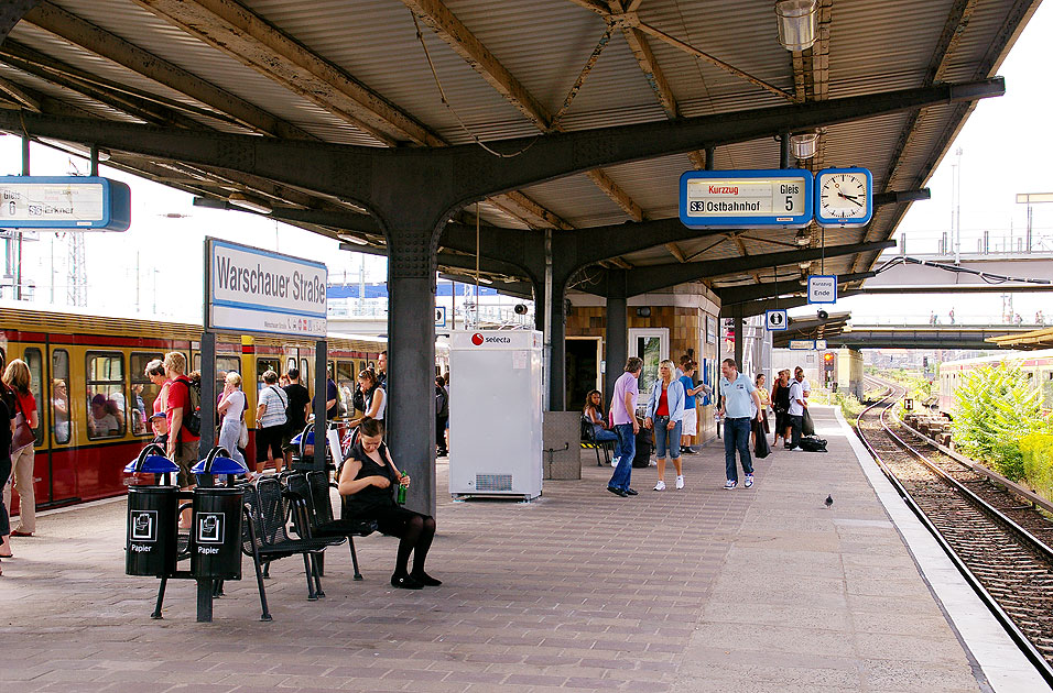 Der Bahnhof Warschauer Straße der Berliner S-Bahn