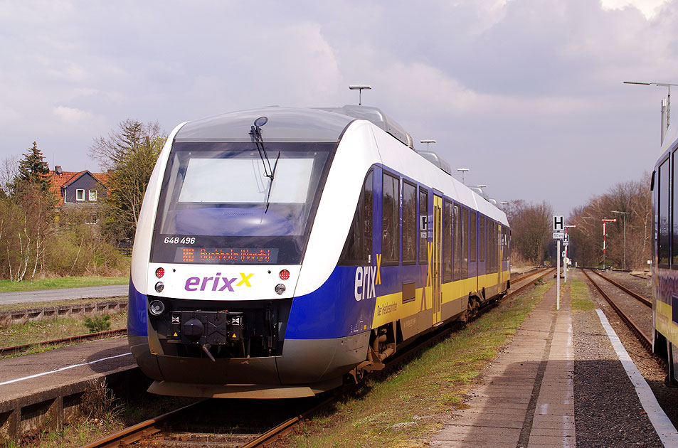 Der Bahnhof Dorfmark an der Heidebahn