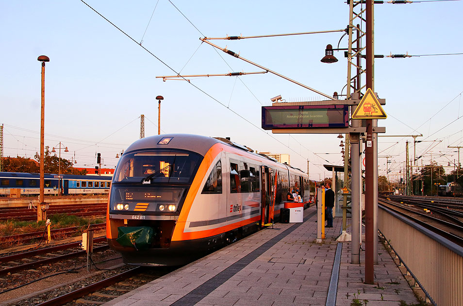 Ein modernisierter Trilex Desiro in Dresden Hbf