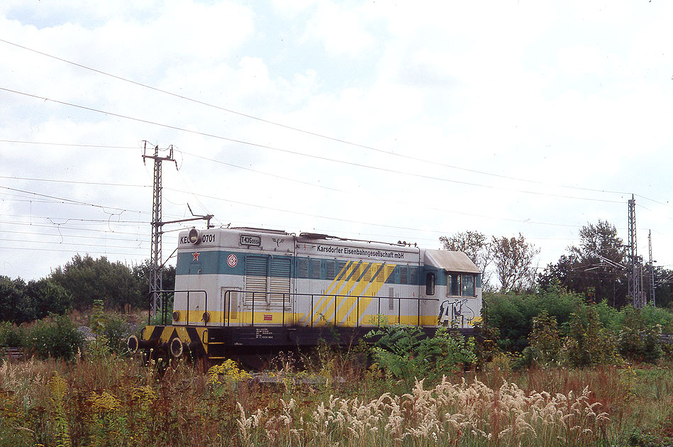 Die KEG Lok 0701 - Baureihe 107 / V 75 - im Bahnhof Büchen