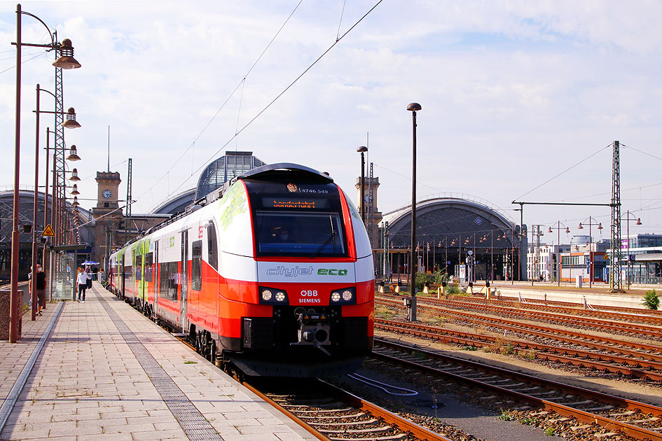 Ein ÖBB Cityjet eco in Dresden Hbf - ein Akkutriebwagen von Siemens