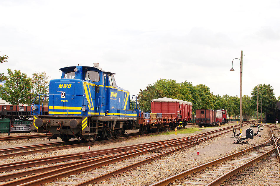 Die MWB V 663 eine V 60 bei der Mittelweserbahn im Bahnhof Bruchhausen-Vilsen