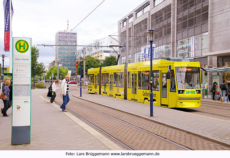 Die Straßenbahn in Magdeburg - Haltestelle Alter Markt