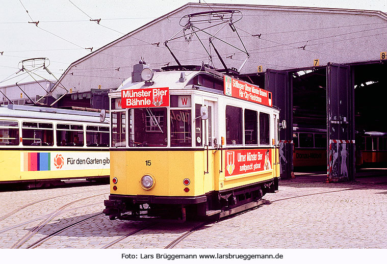 Das Münster Bähnle der Straßenbahn in Ulm