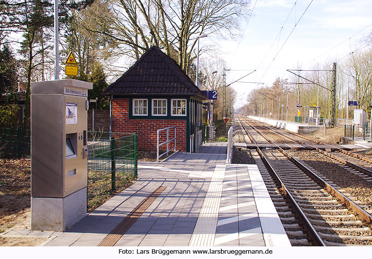 Der Haltepunkt Prisdorf nördlich von Pinneberg