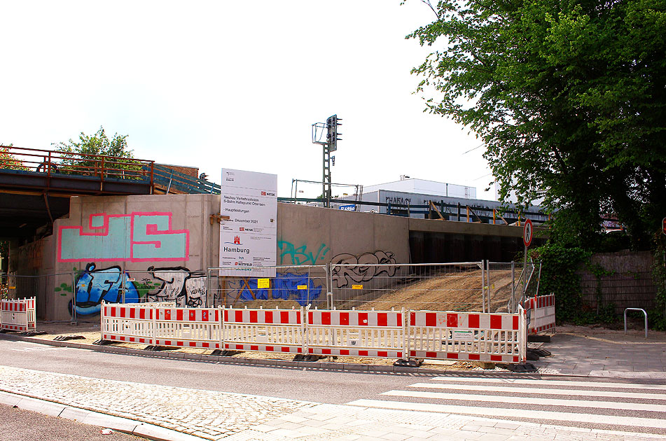 Der Bau vom S-Bahn Haltepunkt Ottensen in Hamburg