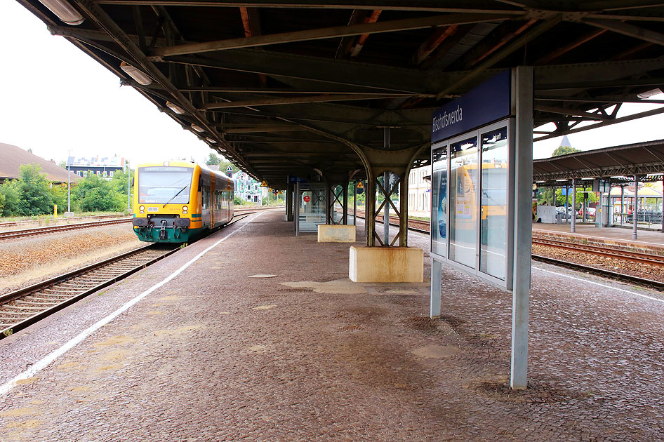 Der Bahnhof Bischofswerda an der Hauptstrecke von Dresden nach Görlitz und Bresalu