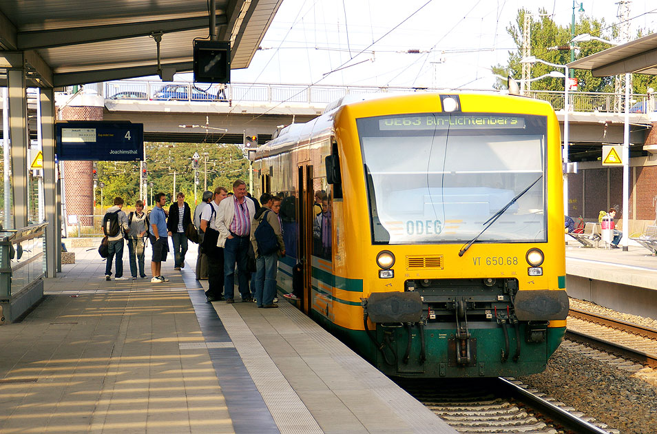 Die ODEG im Hauptbahnhof von Eberswalde - Eberswalde Hbf