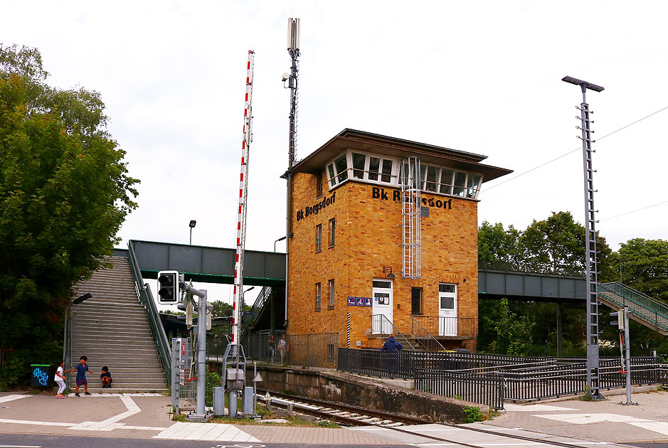 Der Bahnhof Borgsdorf der Berliner S-Bahn an der Nordbahn