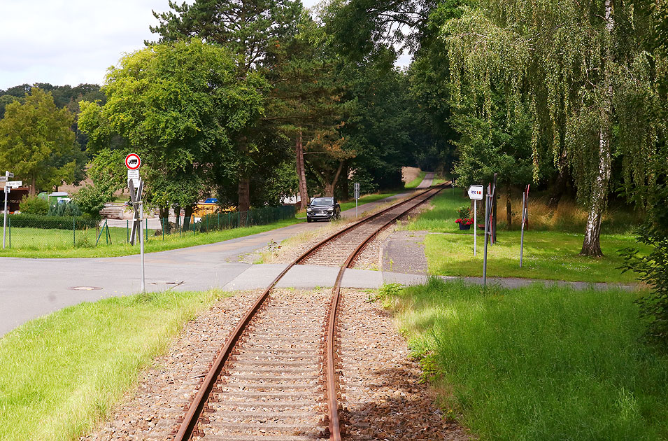 Der Bahnhof Berxen an der Bahnstrecke Syke - Bruchhausen-Vilsen - Eystrup