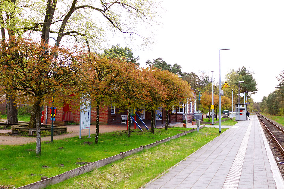 Der Bahnhof Holm-Seppensen an der Heidebahn