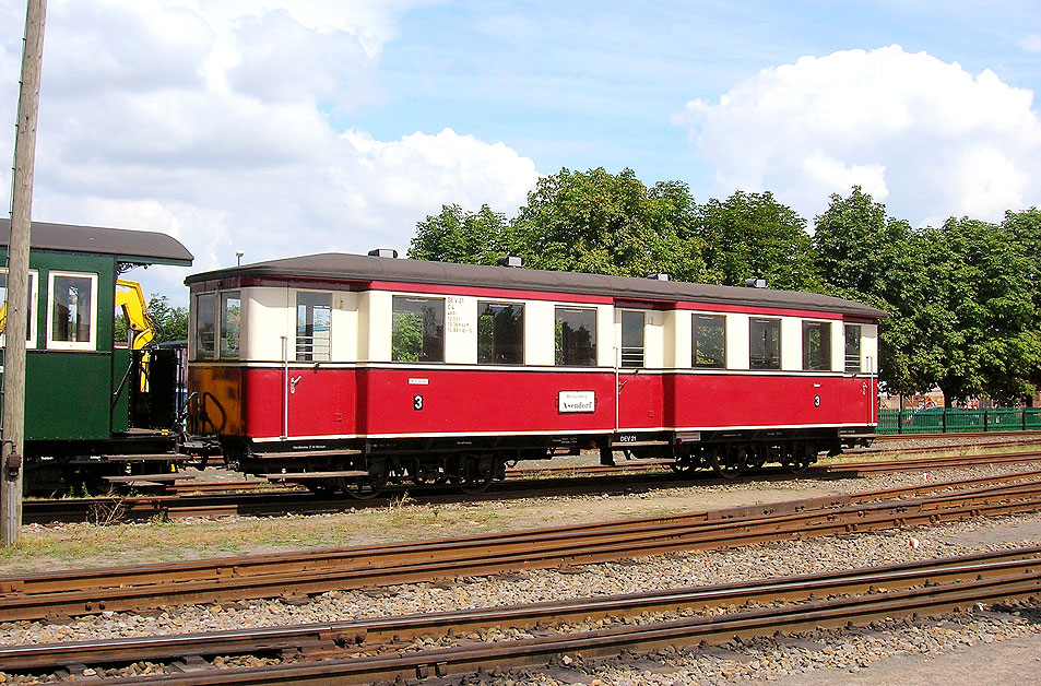 Der DEV Wagen 21 von der Localbahn Ravensburg-Weingarten-Bainefurt