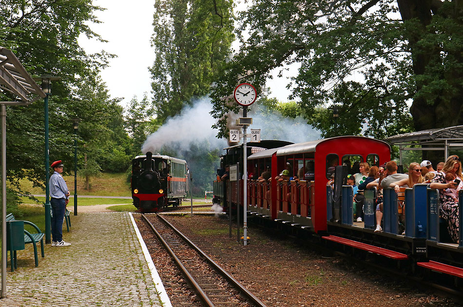 Die Parkeisenbahn in Cottbus am Bahnhof Stadion der Freundschaft