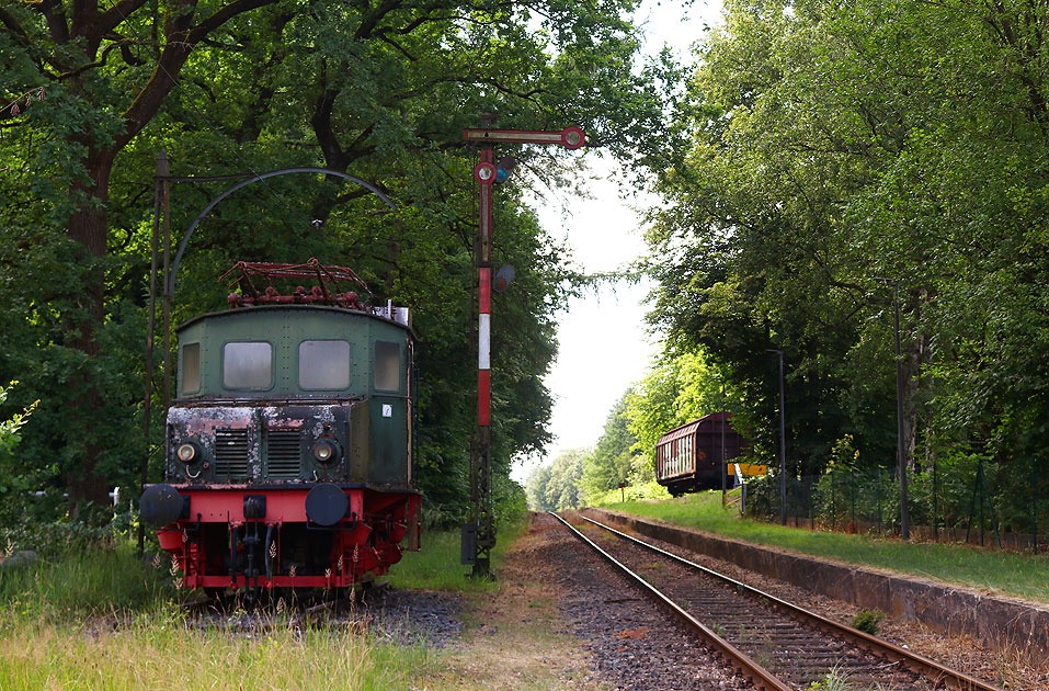 Der Bahnhof Bomlitz mit der Werkbahn Wolff Walsrode