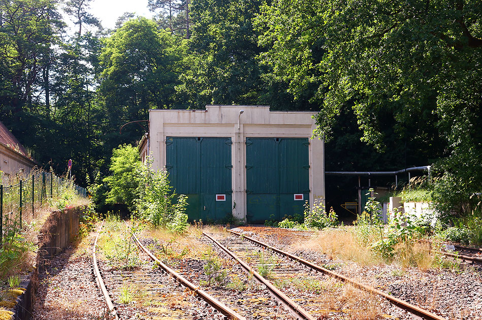 Der Lokschuppen der Werkbahn Wolff Walsrode in Bomlitz