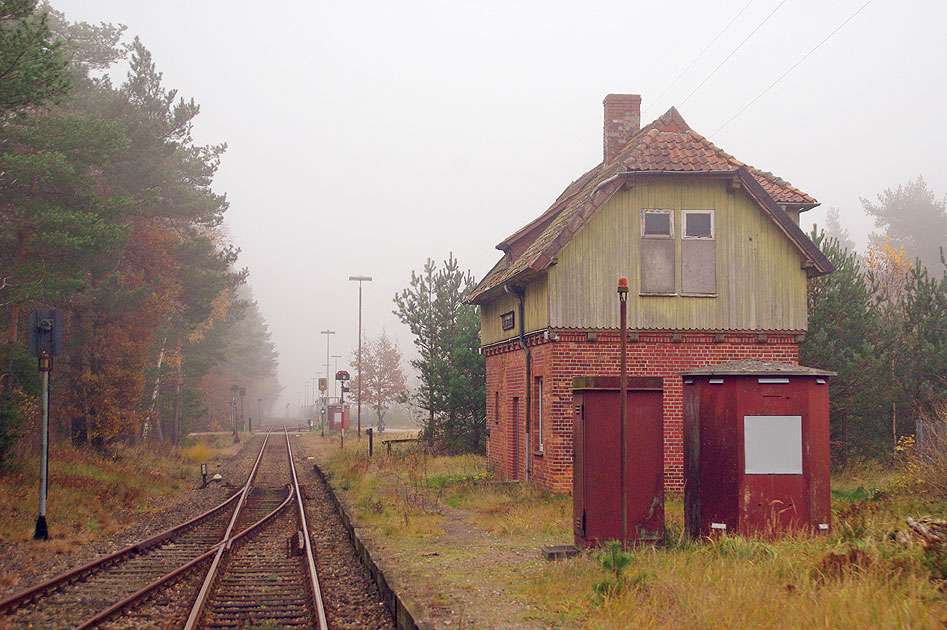 Der Bahnhof Lührsbockel an der OHE-Strecke von Soltau nach Celle
